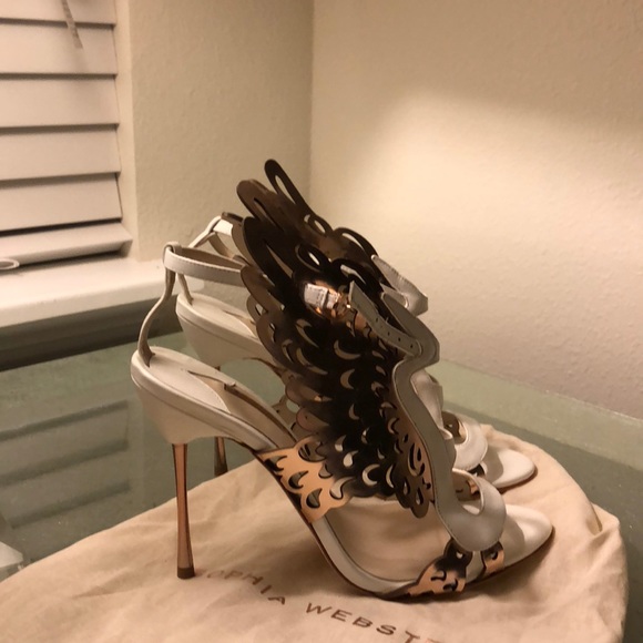 Rare/Sophia Webster Parisa rose gold wing pump - Picture 3 of 8